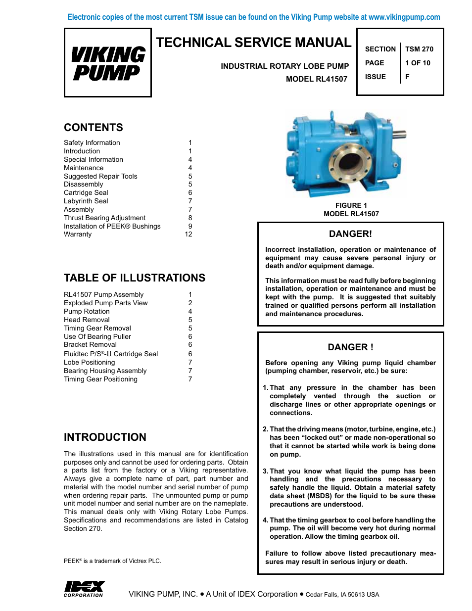 Viking Pump TSM270: RL41507 Industrial Rotary Lobe User Manual | 10 pages