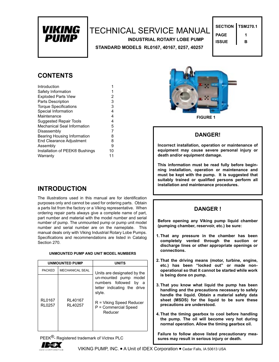 Viking Pump TSM270.1: RL 16 and 25 Standard User Manual | 12 pages