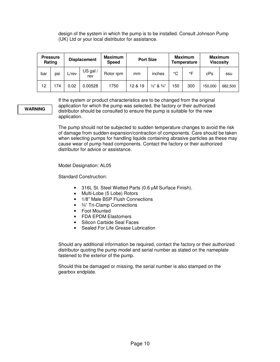 Viking Pump TSM275: AL-05 User Manual | Page 10 / 33