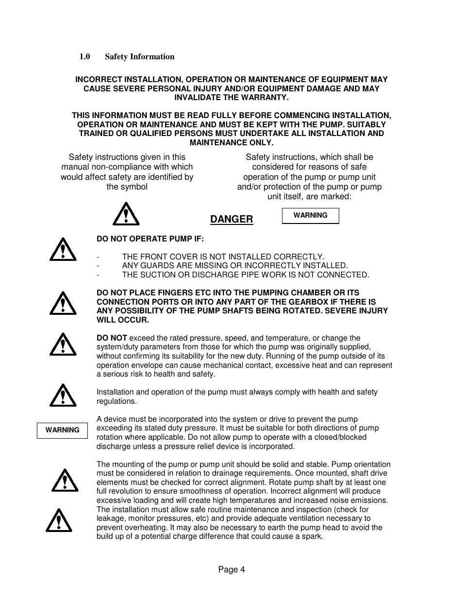 Danger | Viking Pump TSM275: AL-05 User Manual | Page 4 / 33