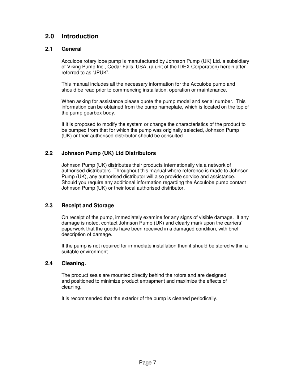 0 introduction | Viking Pump TSM275: AL-05 User Manual | Page 7 / 33