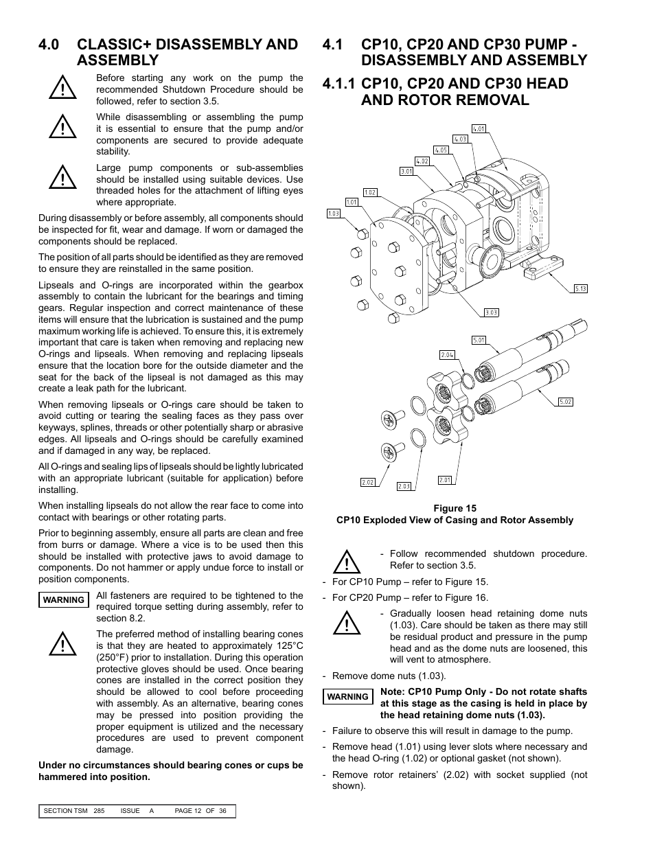 0 classic+ disassembly and assembly | Viking Pump TSM285: Classic+ Lobe Pump User Manual | Page 12 / 36