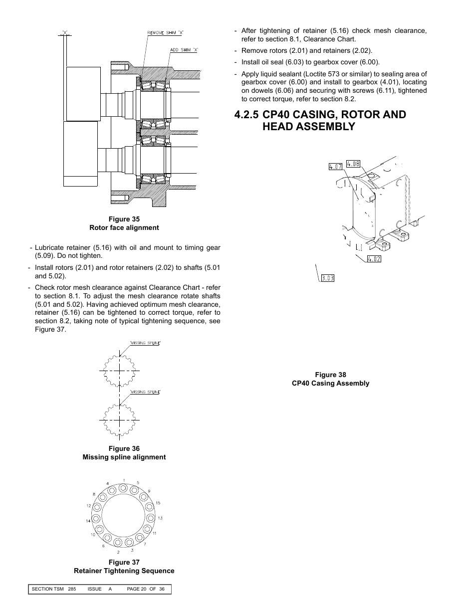 5 cp40 casing, rotor and head assembly | Viking Pump TSM285: Classic+ Lobe Pump User Manual | Page 20 / 36