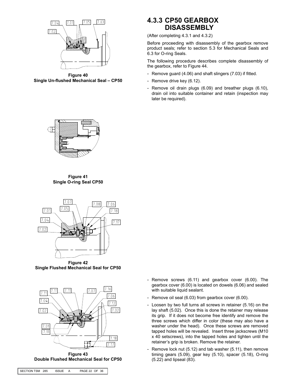 3 cp50 gearbox disassembly | Viking Pump TSM285: Classic+ Lobe Pump User Manual | Page 22 / 36