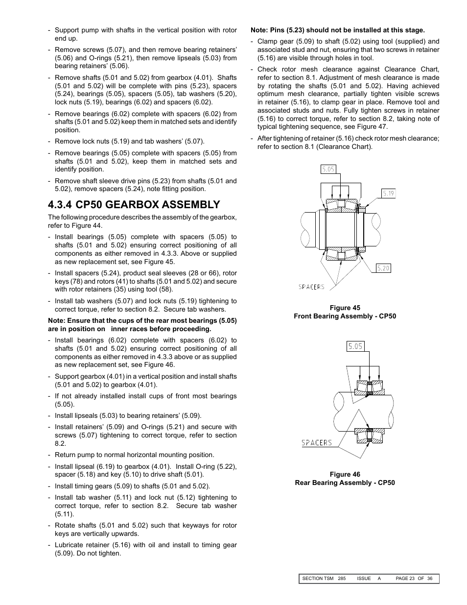 4 cp50 gearbox assembly | Viking Pump TSM285: Classic+ Lobe Pump User Manual | Page 23 / 36