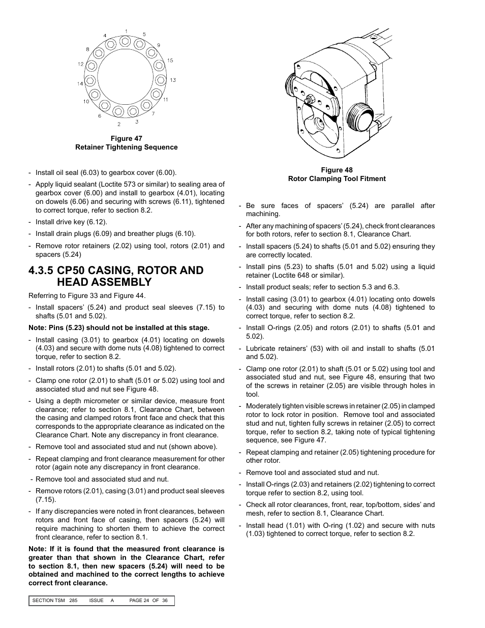 5 cp50 casing, rotor and head assembly | Viking Pump TSM285: Classic+ Lobe Pump User Manual | Page 24 / 36