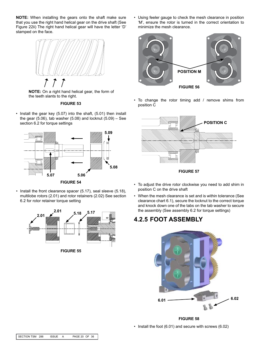 5 foot assembly | Viking Pump TSM288: SL Series Lobe Pumps User Manual | Page 20 / 36