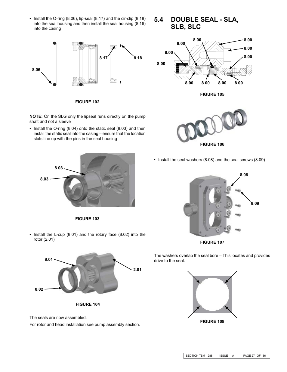 4 double seal - sla, slb, slc | Viking Pump TSM288: SL Series Lobe Pumps User Manual | Page 27 / 36