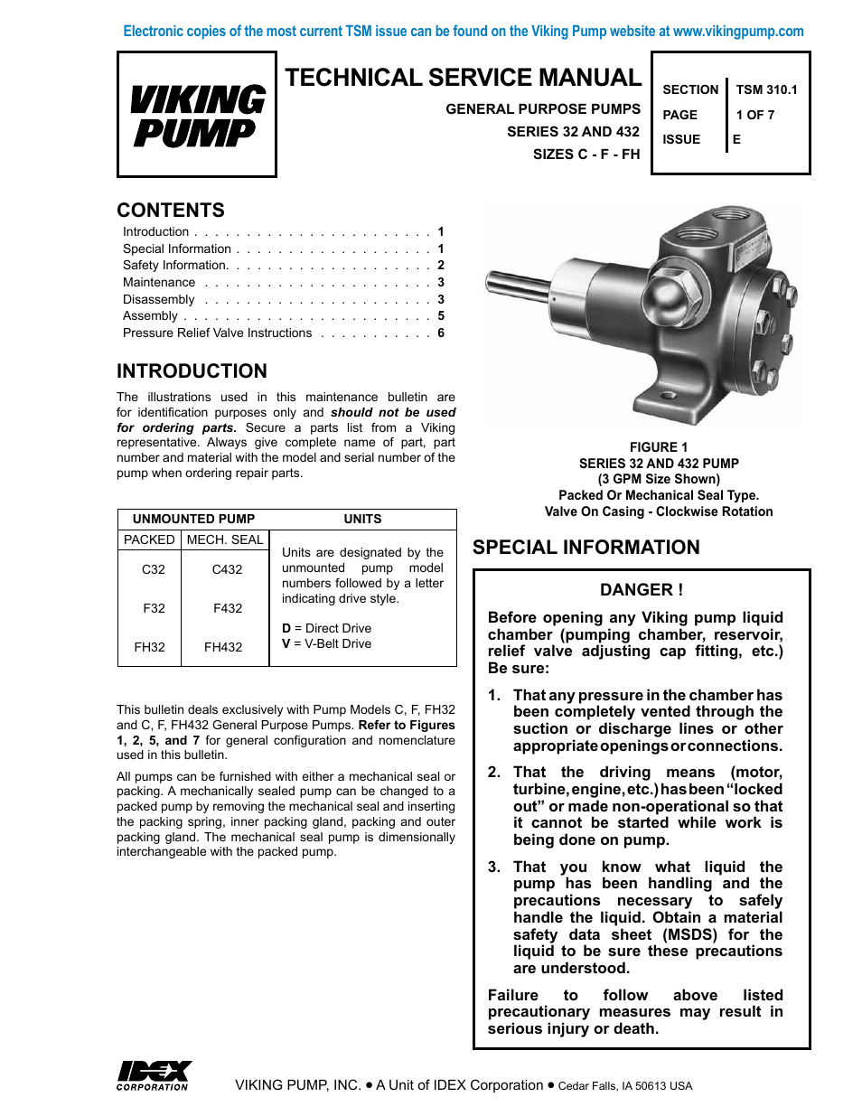 Viking Pump TSM310.1: C-FH 32/432 User Manual | 7 pages