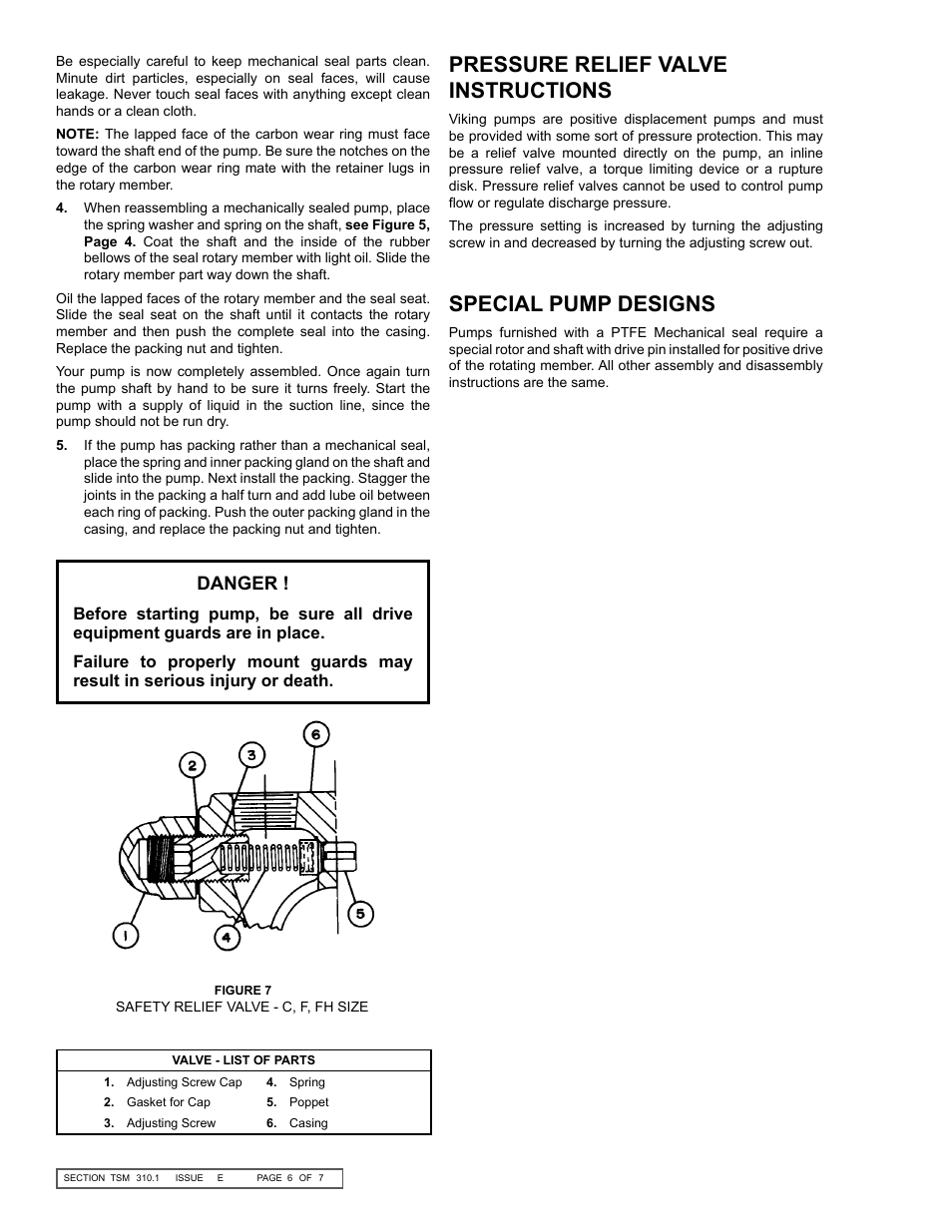 Danger | Viking Pump TSM310.1: C-FH 32/432 User Manual | Page 6 / 7