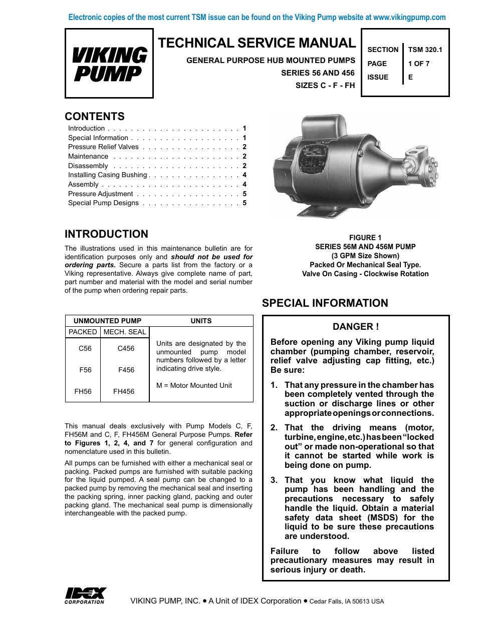 Viking Pump TSM320.1: C-FH 56/456 User Manual | 7 pages