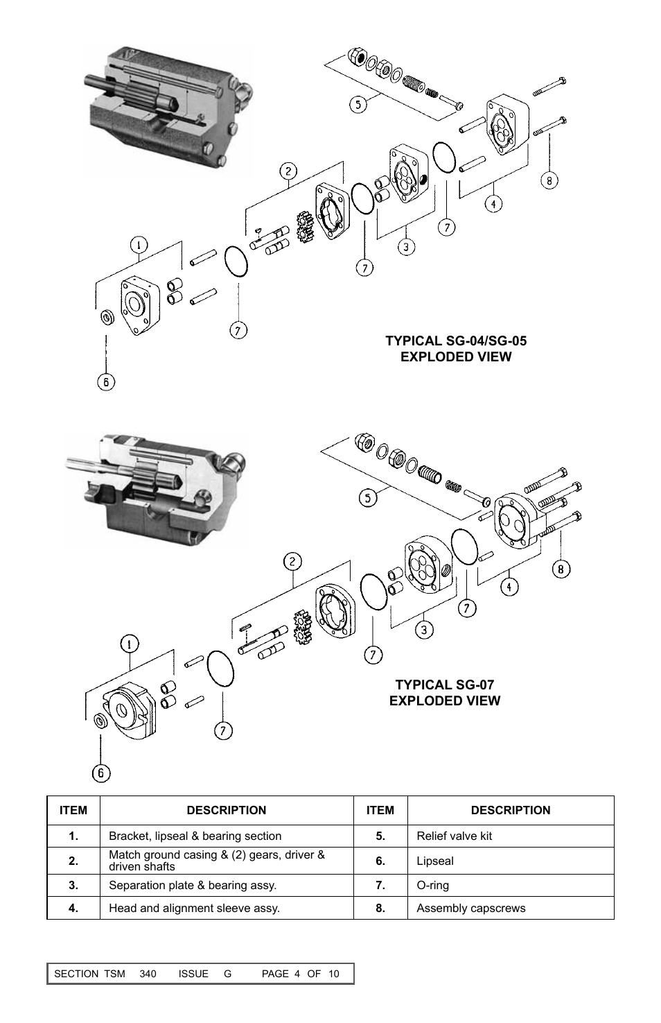 Viking Pump TSM340.0: SG-04, -05, -07 User Manual | Page 4 / 10