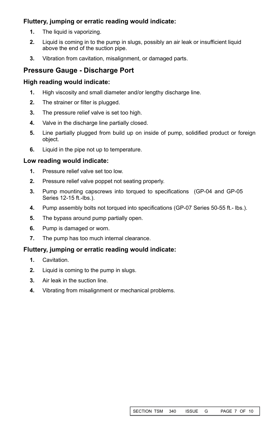 Pressure gauge - discharge port | Viking Pump TSM340.0: SG-04, -05, -07 User Manual | Page 7 / 10