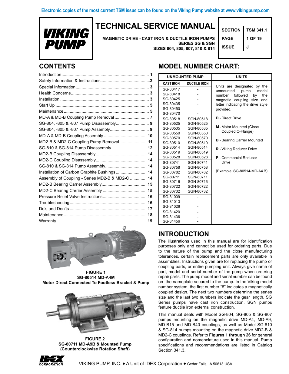 Viking Pump TSM341.1: SG Mag Drive Series User Manual | 19 pages