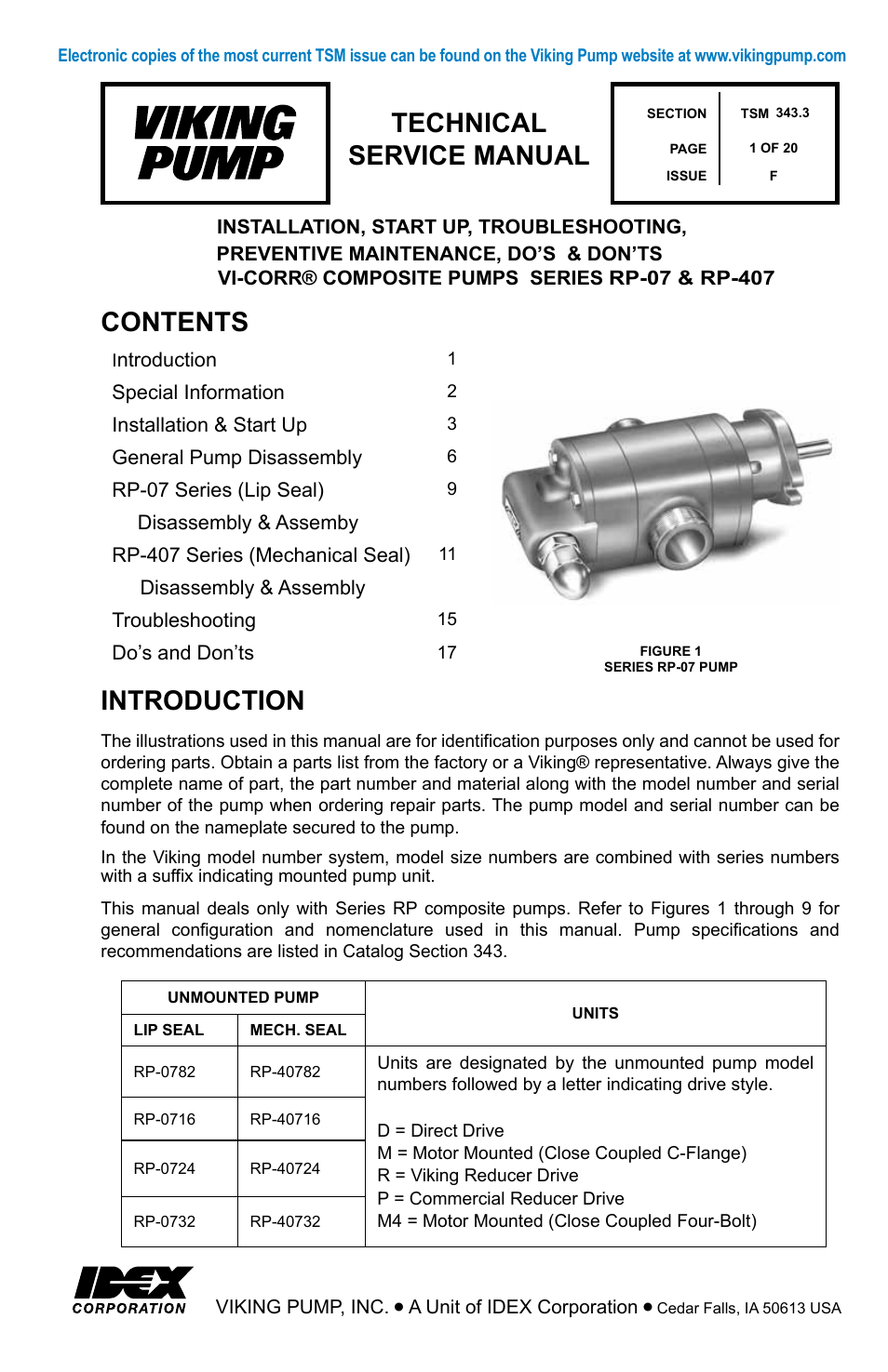 Viking Pump TSM343.3: Vi-Corr Pumps User Manual | 20 pages