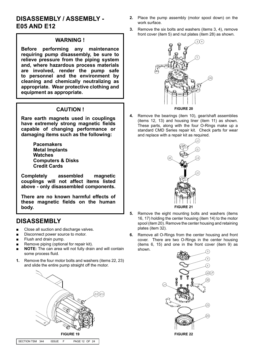 Disassembly / assembly - e05 and e12 disassembly | Viking Pump TSM344: CMD Mag Drive User Manual | Page 12 / 24