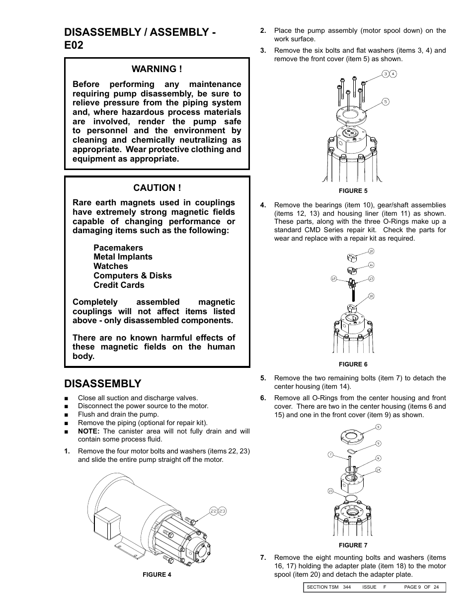 Disassembly / assembly - e02 disassembly | Viking Pump TSM344: CMD Mag Drive User Manual | Page 9 / 24