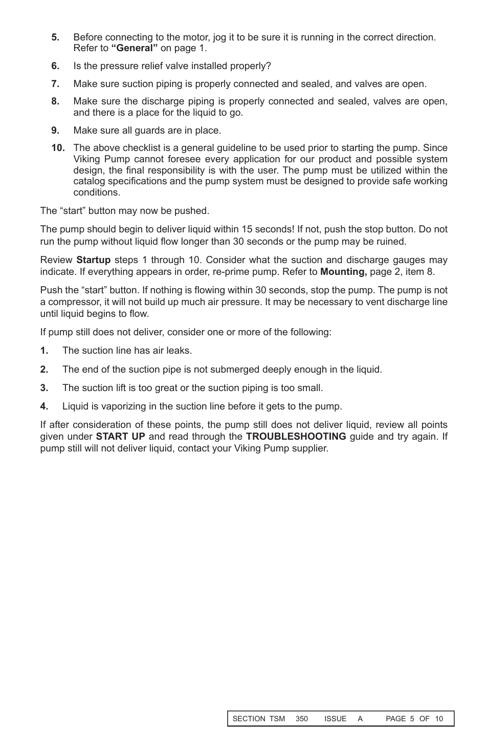 Viking Pump TSM350 HG-08/HG-10 Helical Gear Pumps User Manual | Page 5 / 10