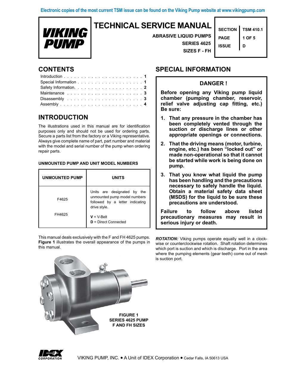 Viking Pump TSM410.1: F-FH 4625 User Manual | 5 pages