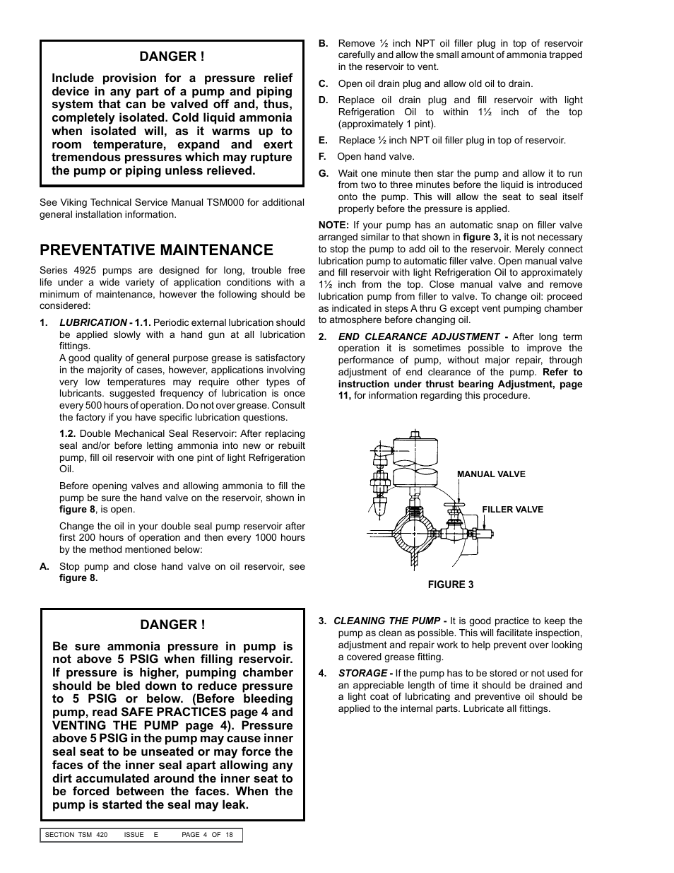 Preventative maintenance | Viking Pump TSM420: HL-LL 4925 User Manual | Page 4 / 18