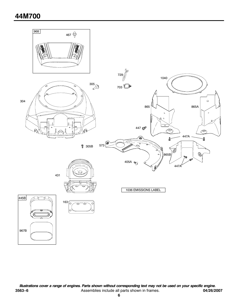 Briggs & Stratton 44M700 User Manual | Page 6 / 12
