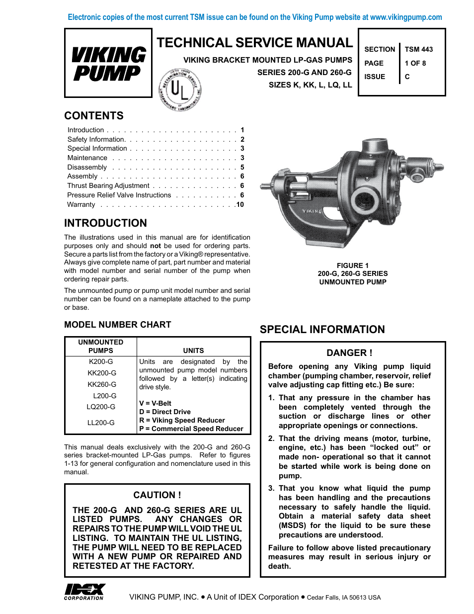 Viking Pump TSM443: K-LL 4205-G LP Gas User Manual | 8 pages