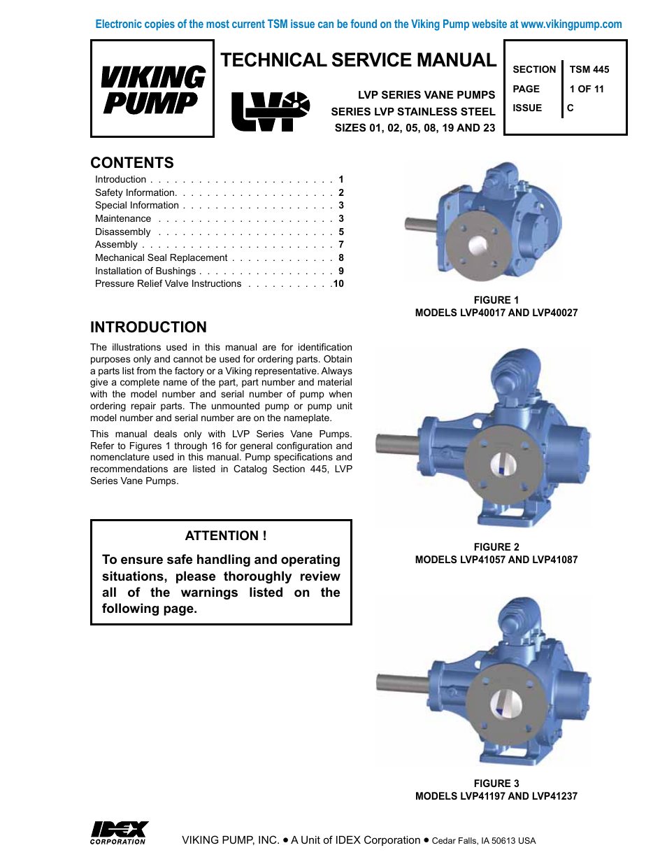 Viking Pump TSM445: LVP Vane Pumps User Manual | 11 pages