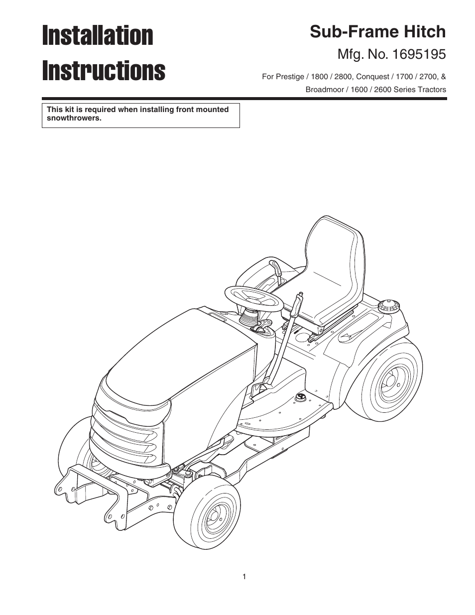 Briggs & Stratton 1695195 User Manual | 10 pages