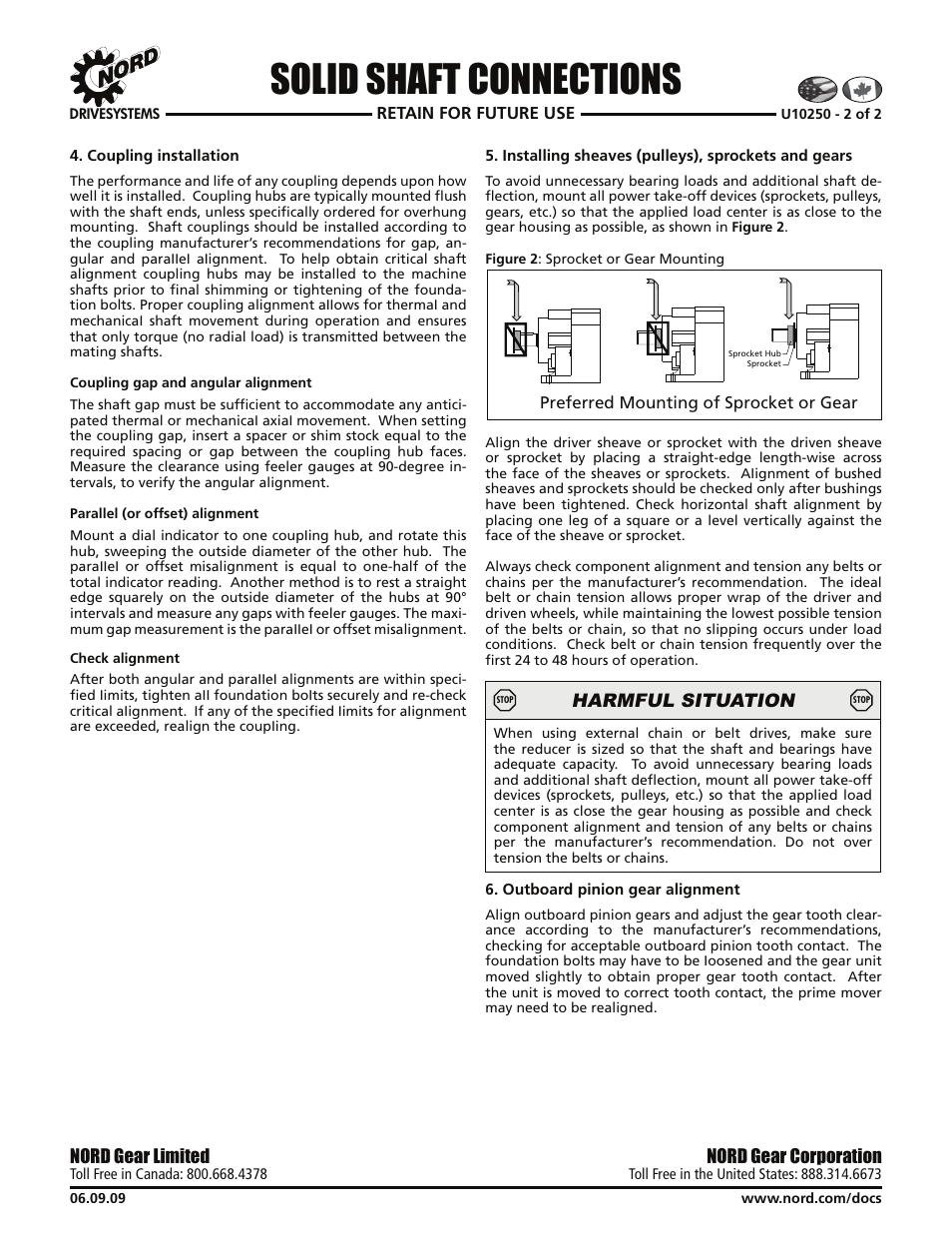 Solid shaft connections | Viking Pump NORD TSM For Helical Inline Reducers User Manual | Page 9 / 29