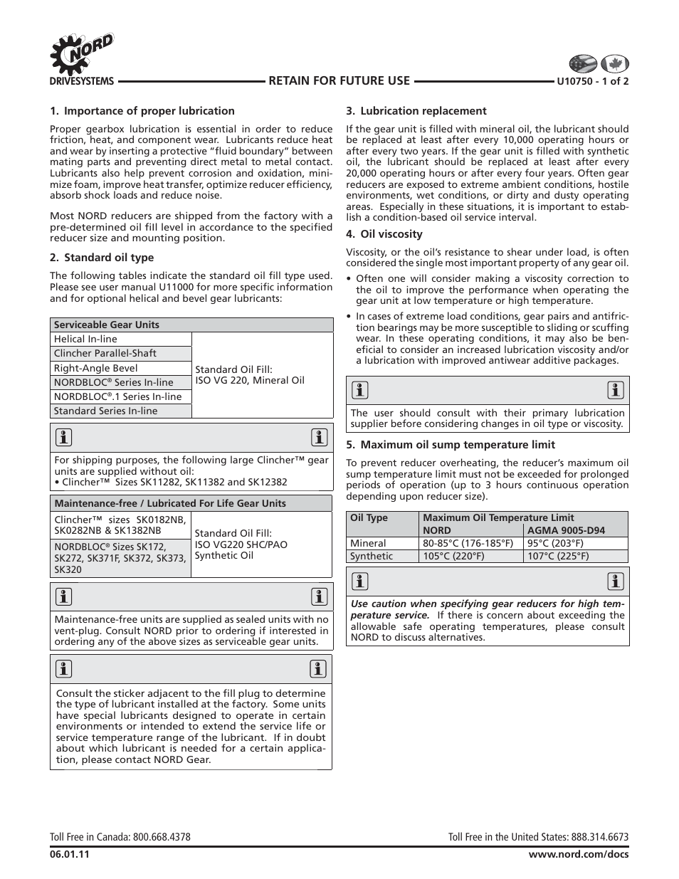 Helical & bevel reducer lubrication | Viking Pump NORD TSM For NORDBLOC.1 Reducers User Manual | Page 12 / 17