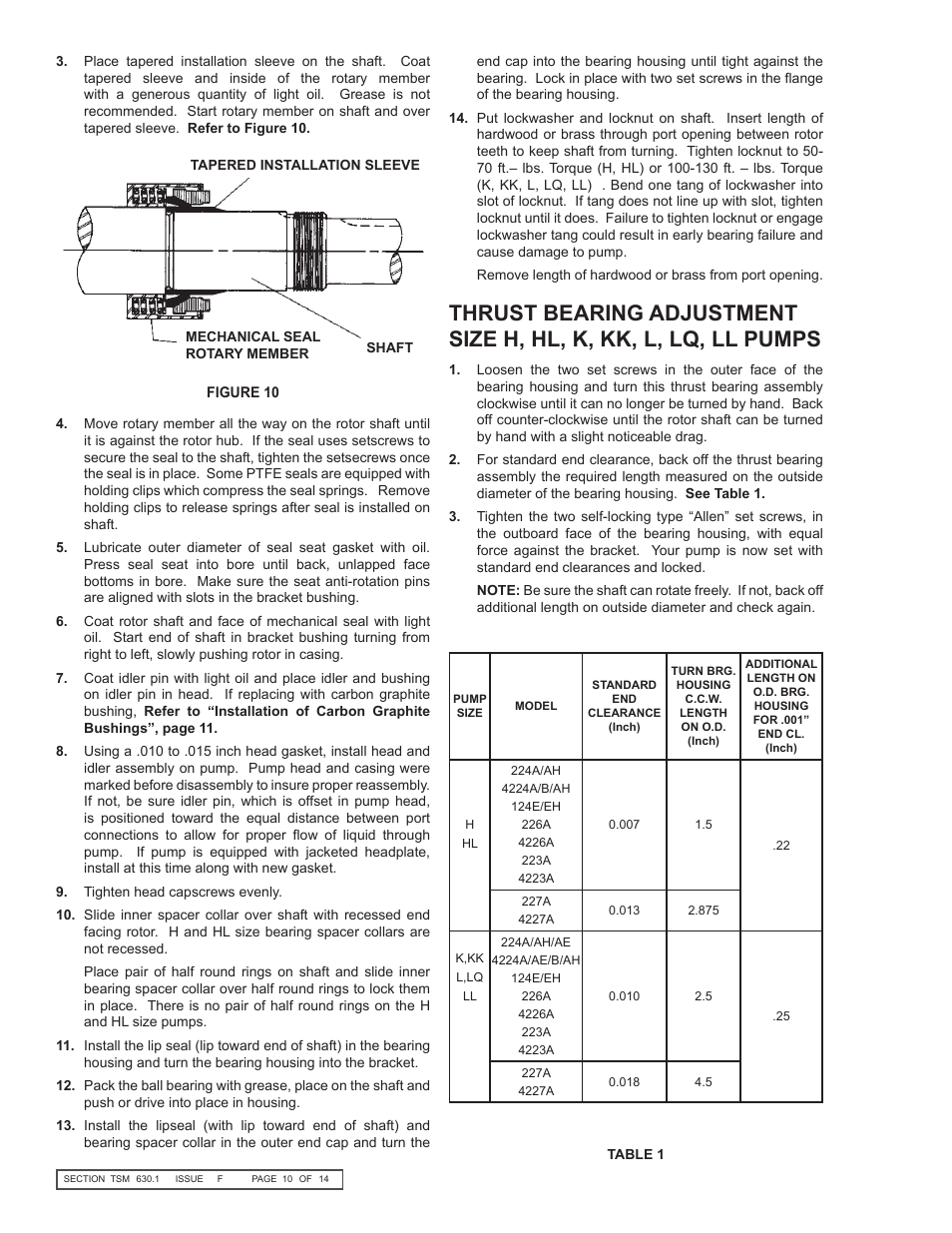 Viking Pump TSM630.1: H-LL Universal Seal User Manual | Page 10 / 14