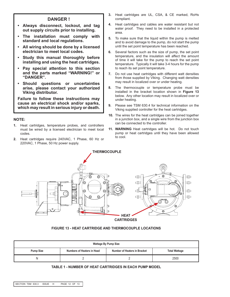 Danger | Viking Pump TSM630.3: N-RS Universal Seal User Manual | Page 12 / 13