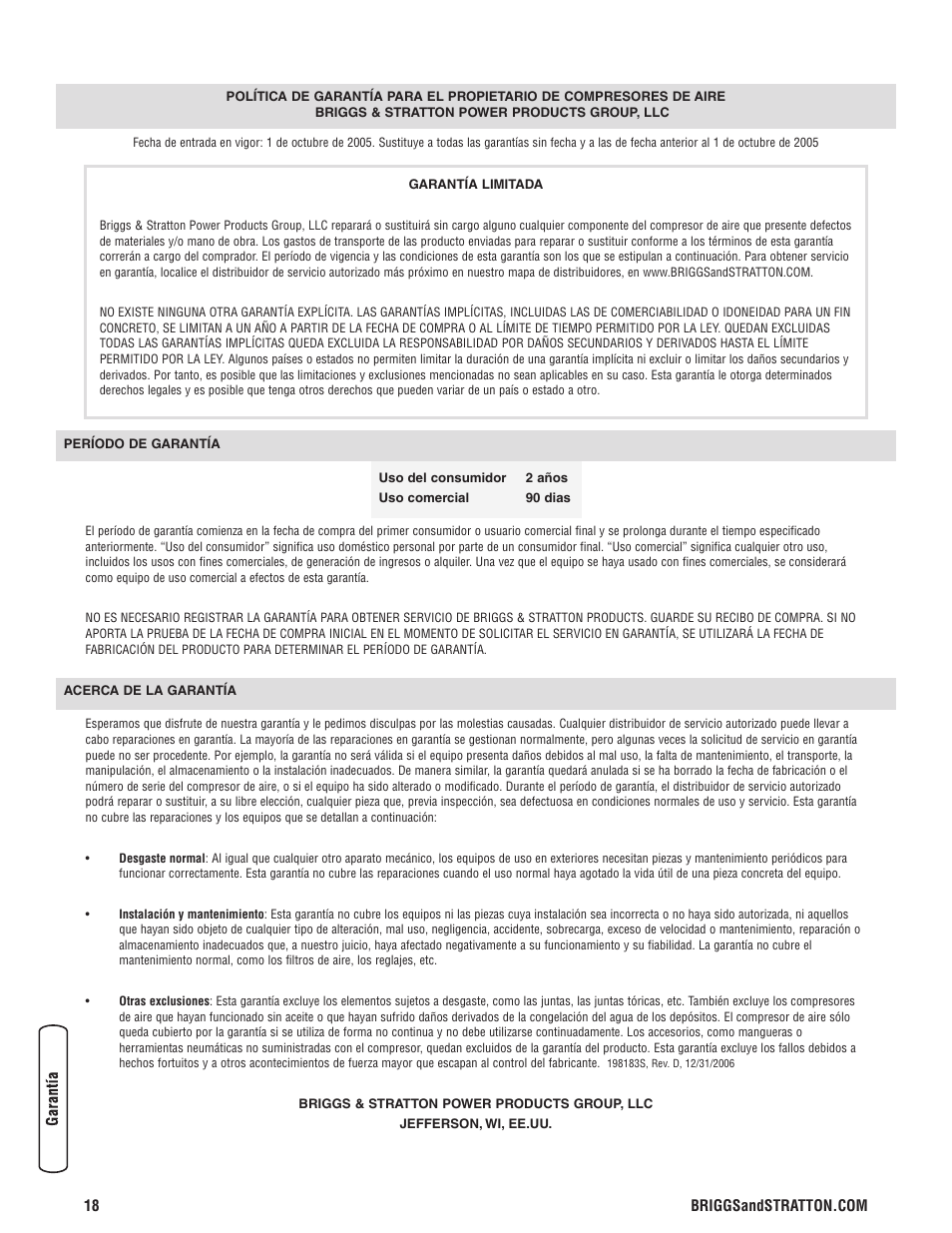 Briggs & Stratton Air Compressor User Manual | Page 38 / 60