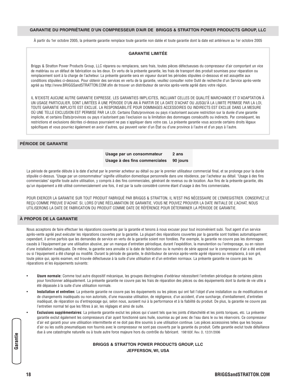 Briggs & Stratton Air Compressor User Manual | Page 58 / 60