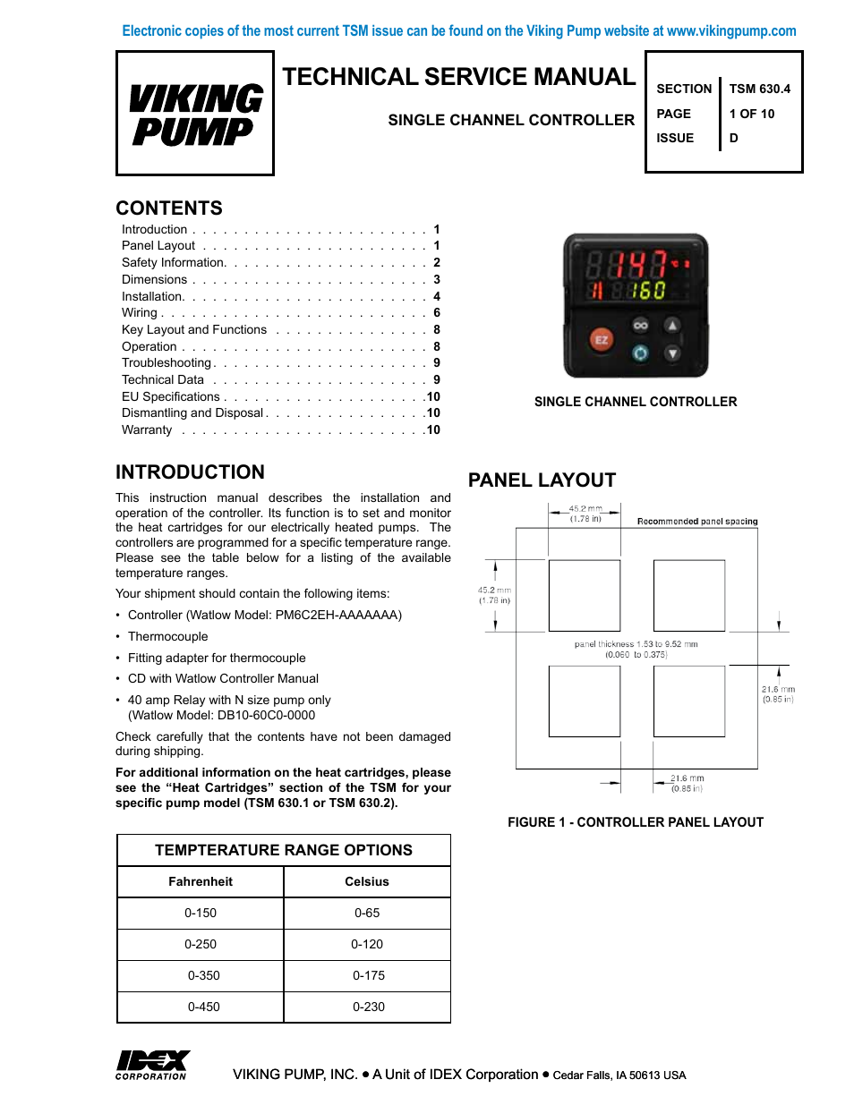 Viking Pump TSM630.4: K-QS 124E Controller User Manual | 10 pages