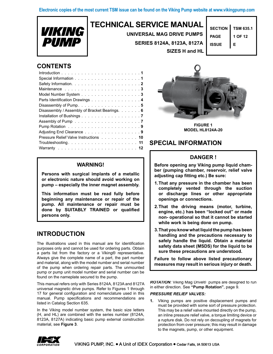 Viking Pump TSM635.1: H-HL Universal Mag Drive User Manual | 12 pages