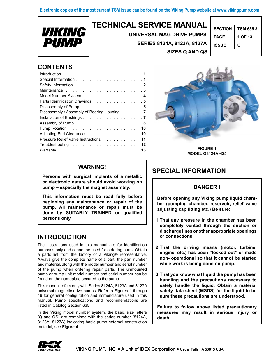 Viking Pump TSM635.3: Q-QS Universal Mag Drive User Manual | 13 pages