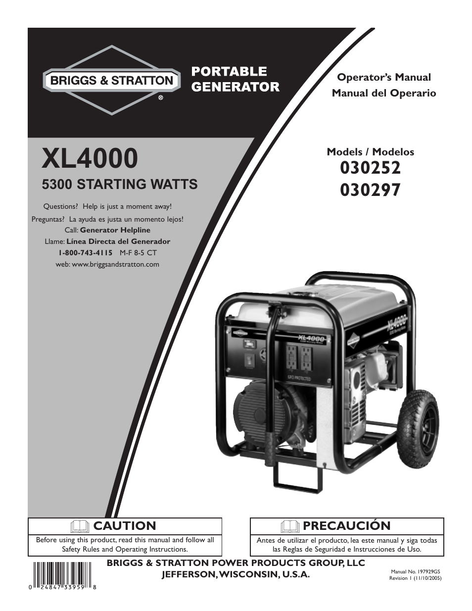 Briggs & Stratton 030252 User Manual | 32 pages