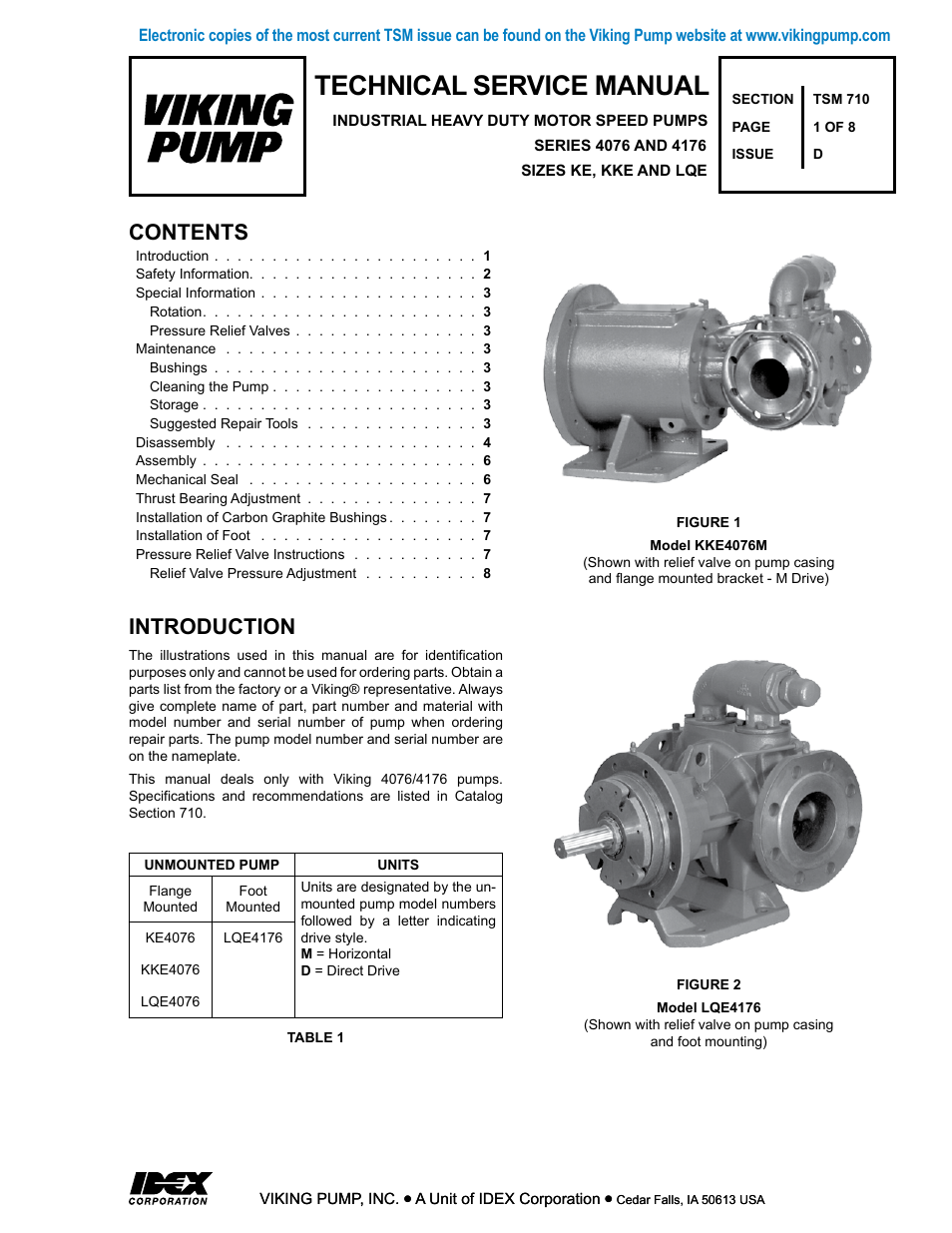 Viking Pump TSM710: KE-LQE 4076/4176 User Manual | 8 pages