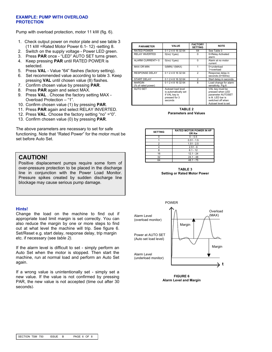 Caution | Viking Pump TSM750: M10 Power Load Monitor User Manual | Page 6 / 8