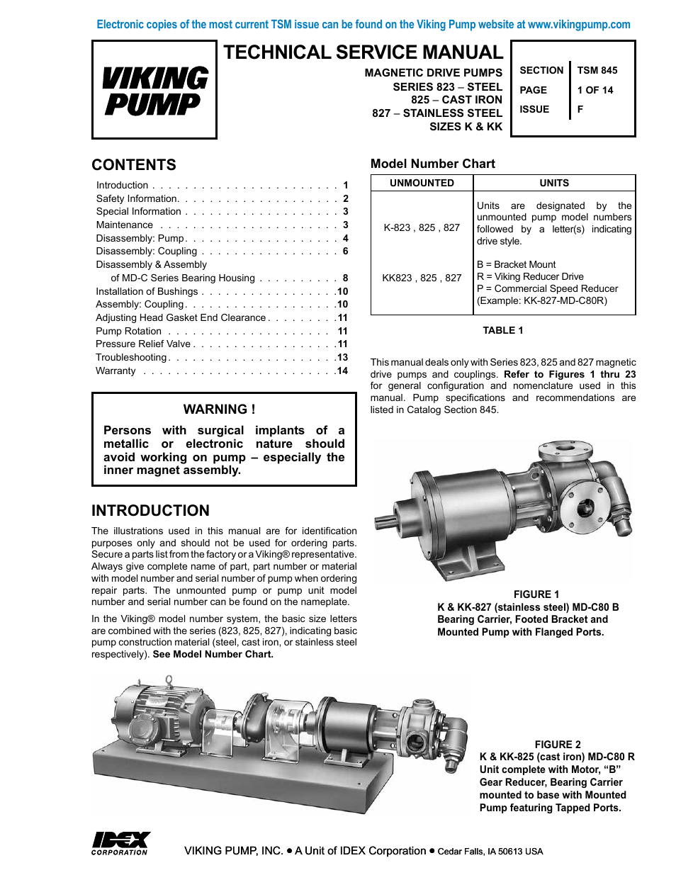 Viking Pump TSM845: K-KK 825, 823, 827 User Manual | 14 pages