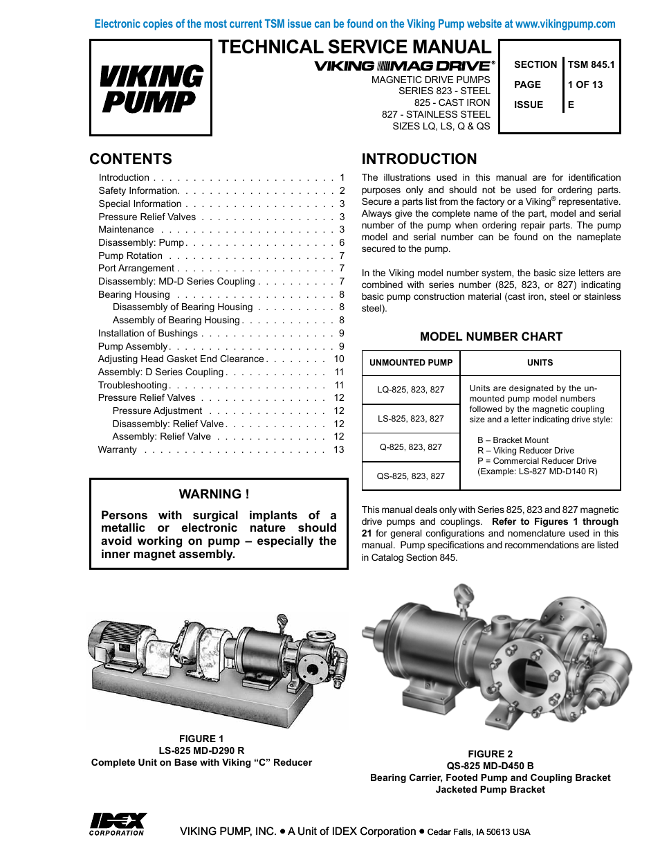Viking Pump TSM845.1: LQ-QS 825, 823, 827 User Manual | 13 pages