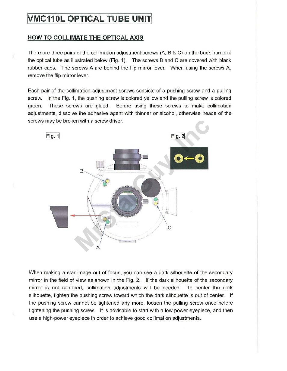 Mrstarguy, inc | Vixen VMC110 User Manual | Page 6 / 6