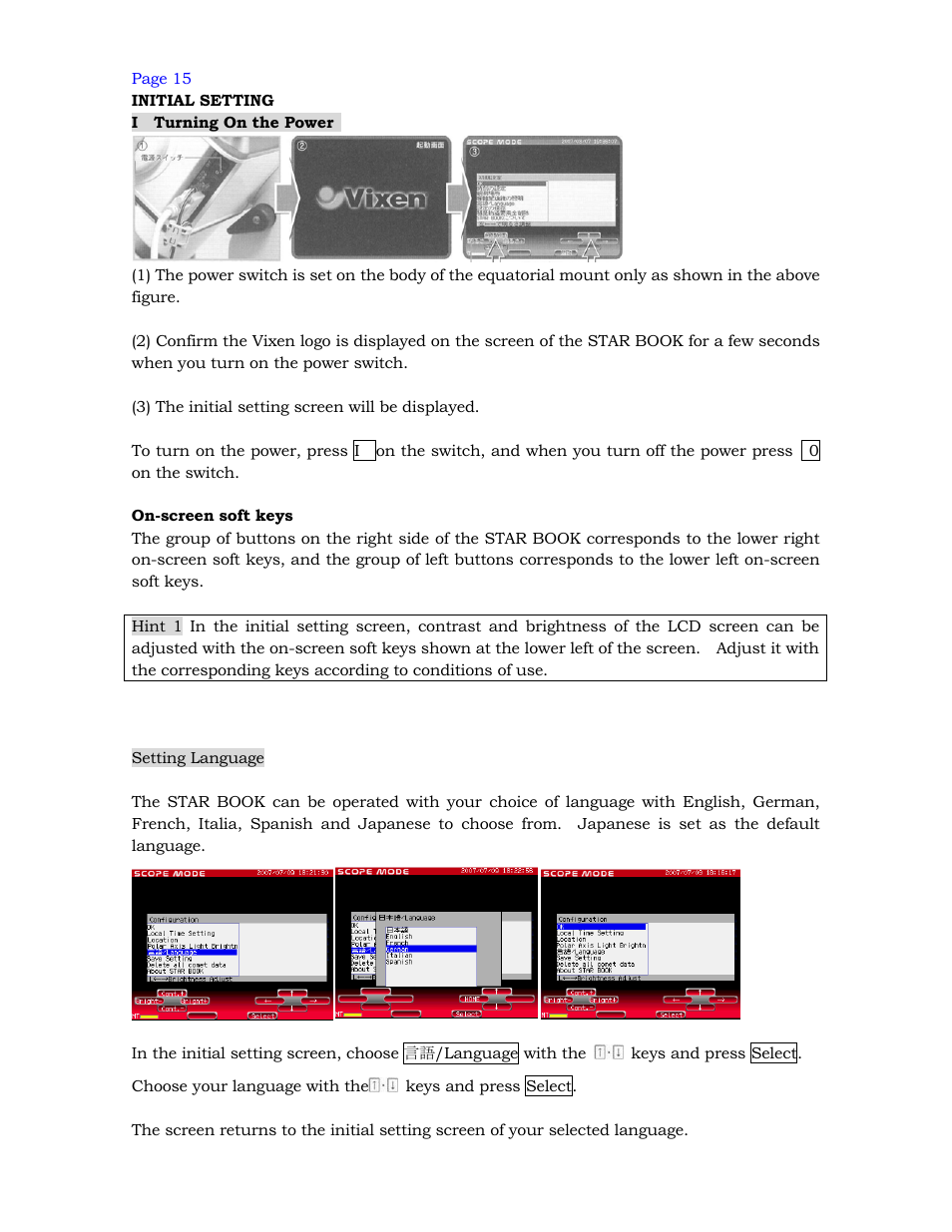 Vixen SPHINX SXD Mount User Manual | Page 15 / 61