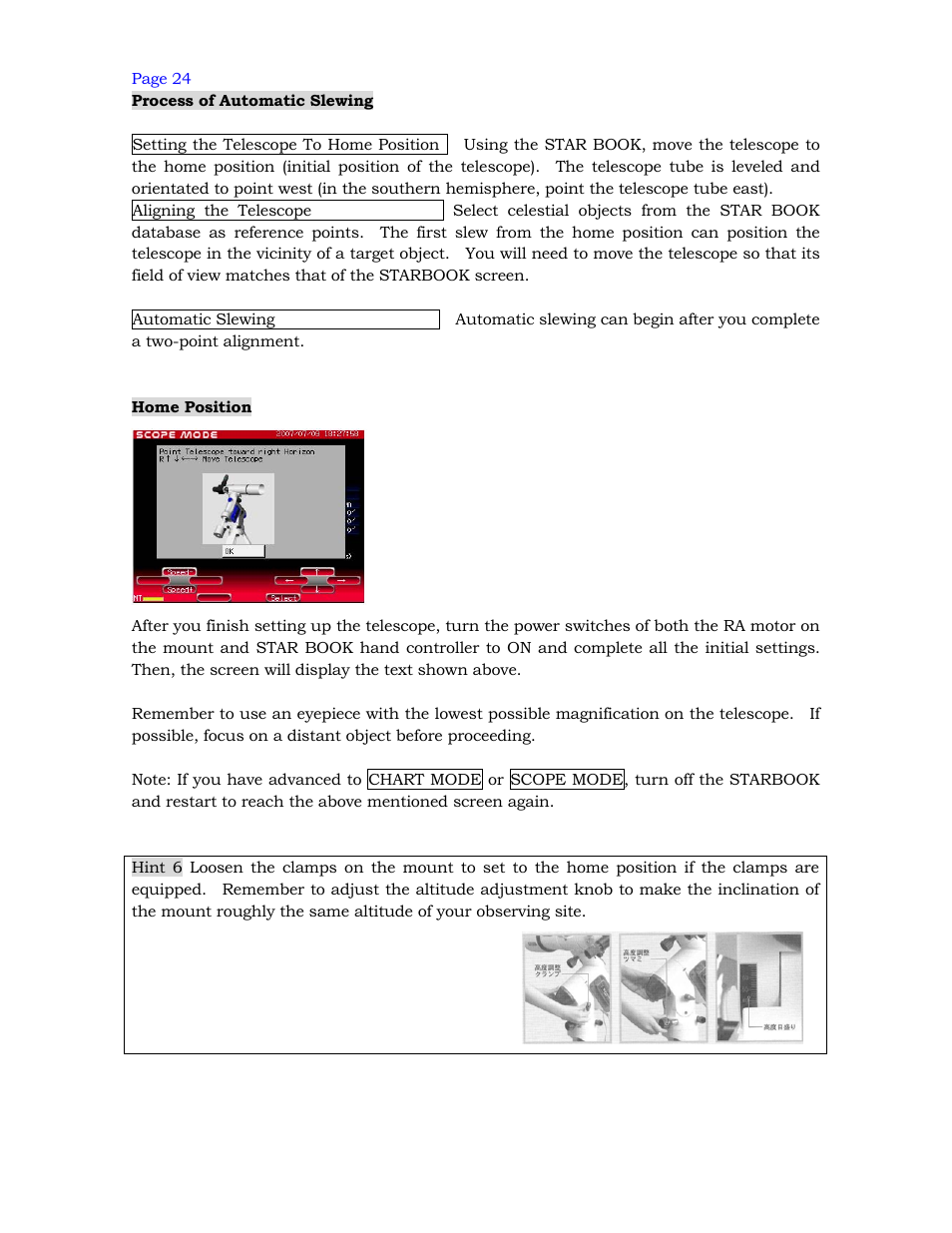 Vixen SPHINX SXD Mount User Manual | Page 24 / 61