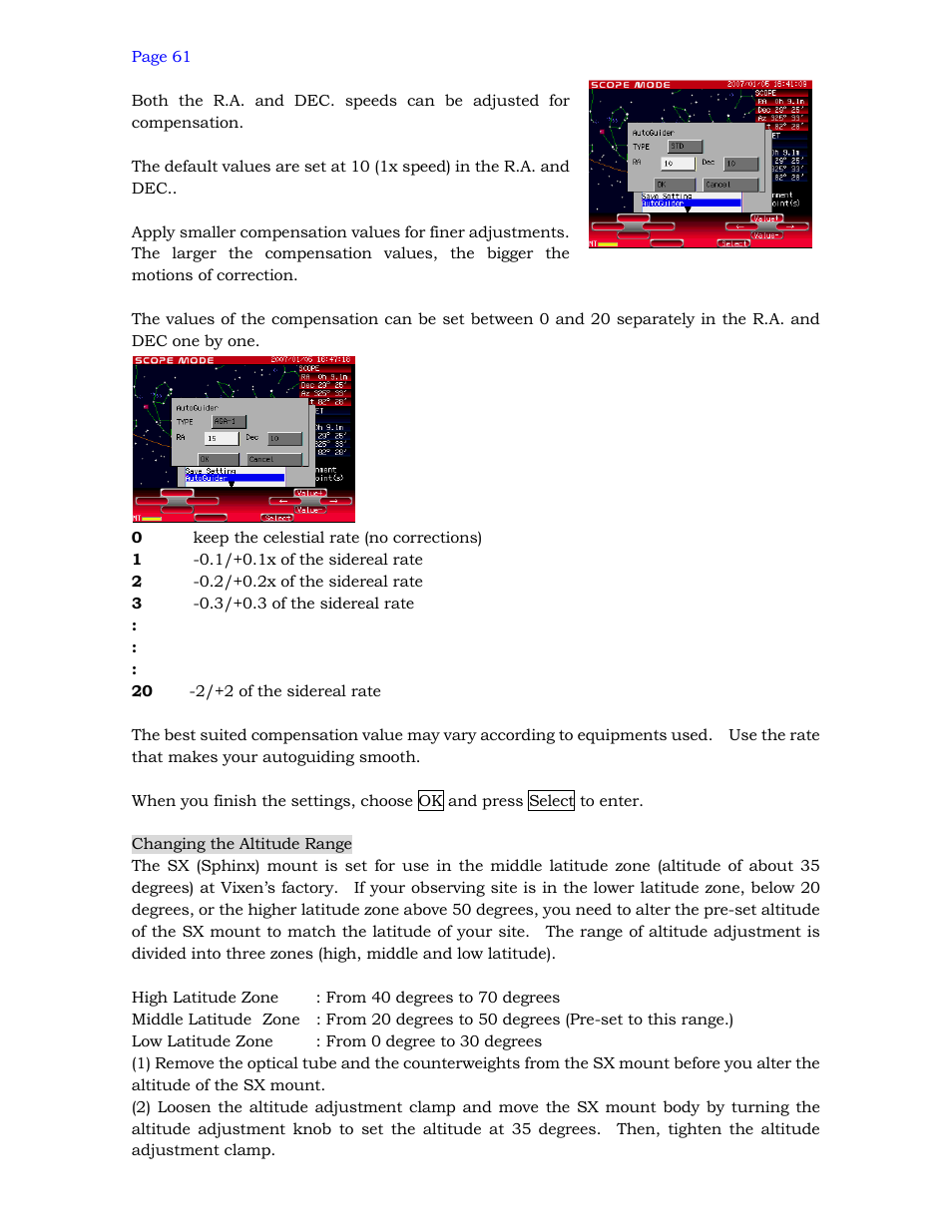 Vixen SPHINX SXD Mount User Manual | Page 60 / 61