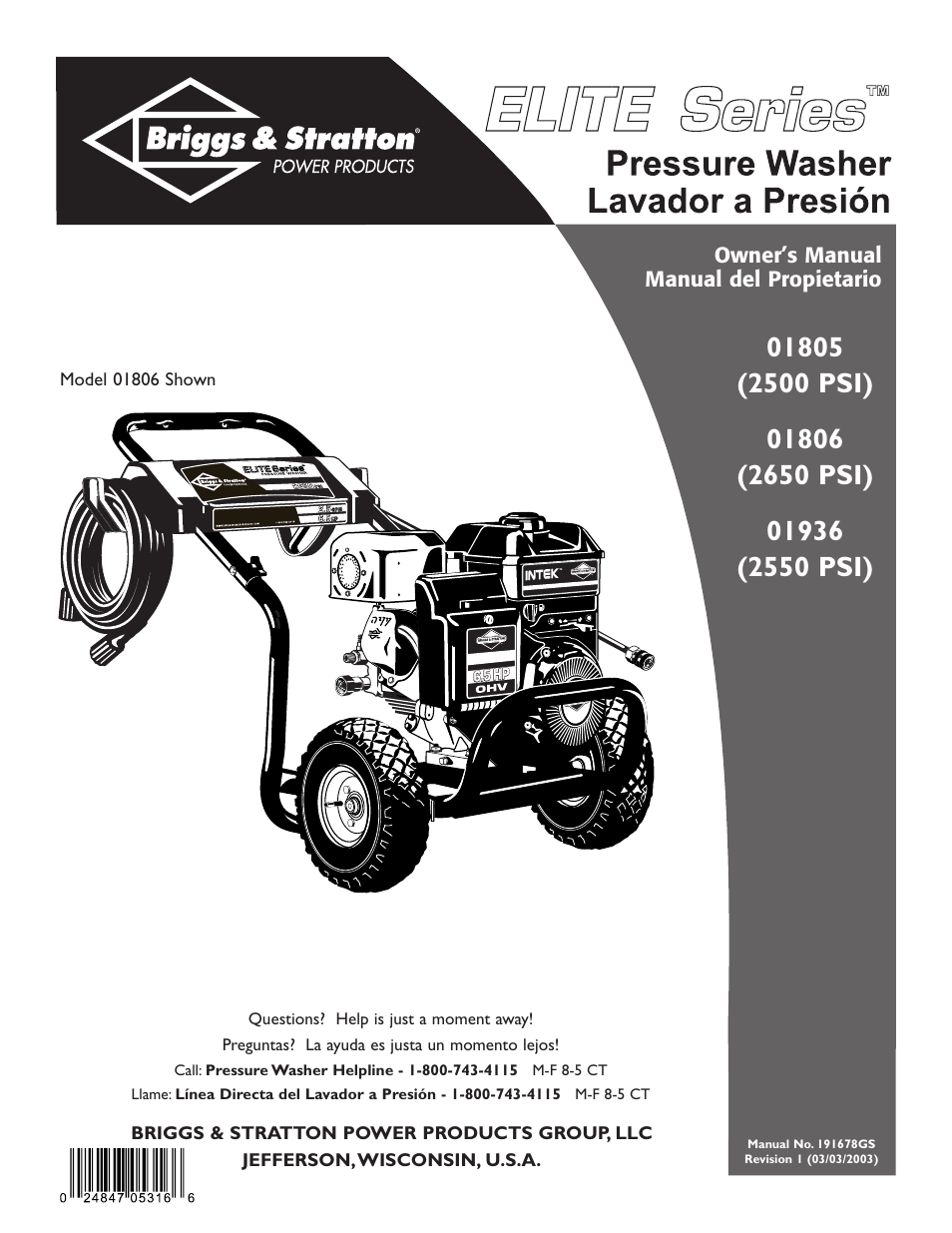Briggs & Stratton 01936 User Manual | 35 pages