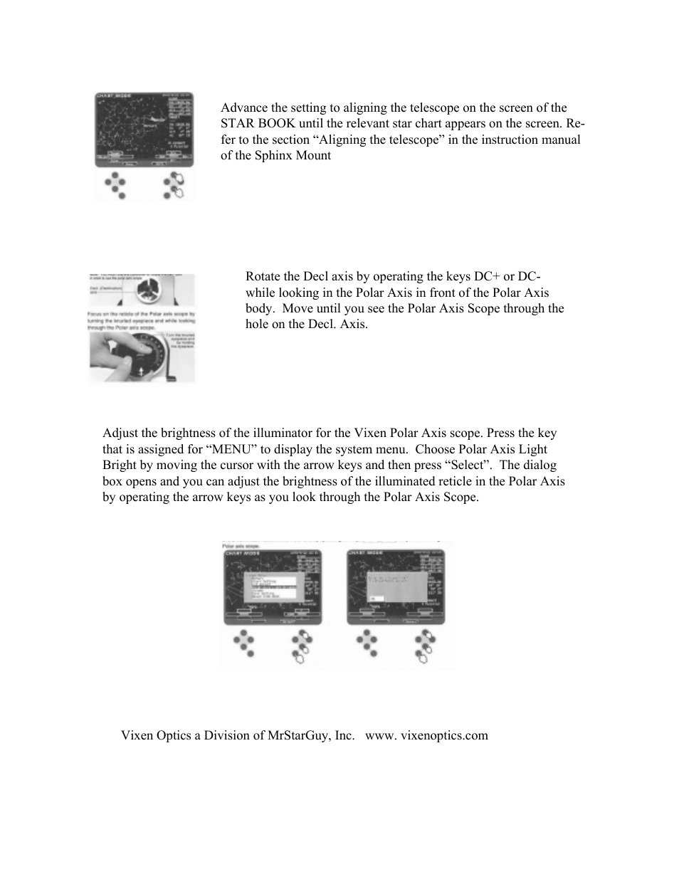 Vixen SX Polar Axis Scope User Manual | Page 3 / 3