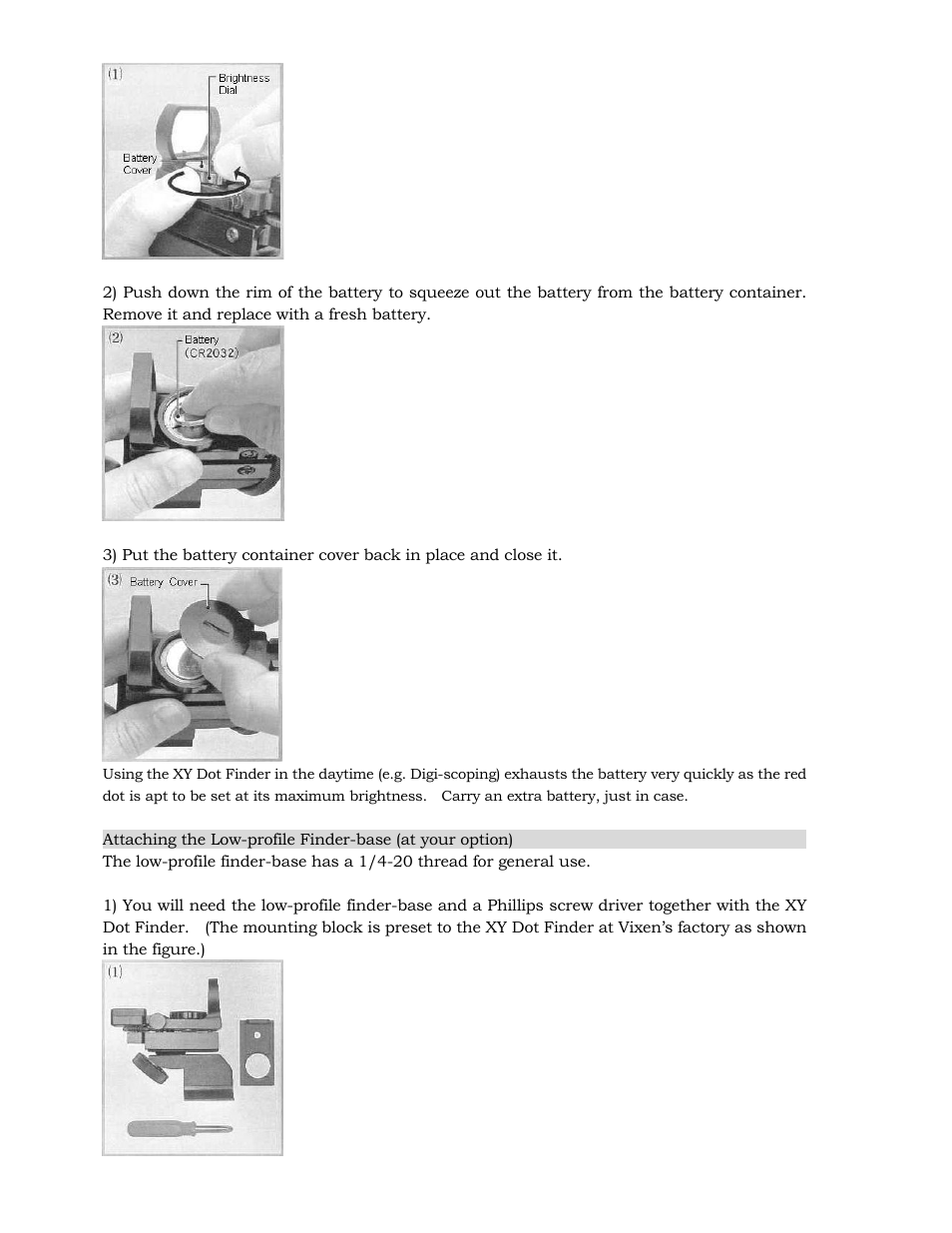Vixen XY Dot Finder User Manual | Page 5 / 6