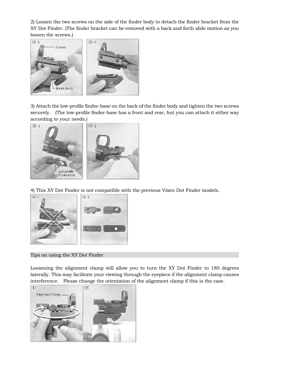 Vixen XY Dot Finder User Manual | Page 6 / 6